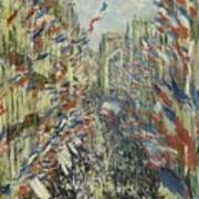 Claude Monet La Rue Montorgueil A Paris. Fete Du 30 Juin 1878. Date/period 1878. Painting. Art Print