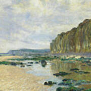 Claude Monet -paris, 1840-giverny, 1926-. Low Tide At Varengeville -1882-. Oil On Canvas. 60 X 81... Art Print