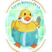 Clean Shaven Duck Art Print