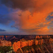 Clearing Storm Cape Royal North Rim Grand Canyon Np Arizona Art Print