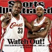 Cleveland Cavaliers Shaquille Oneal And Lebron James Sports Illustrated Cover Art Print