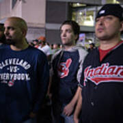 Cleveland Indians Fans Gather To The Art Print