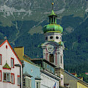 Clock Tower Of Innsbruck Art Print