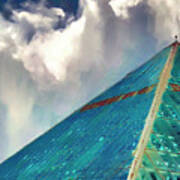 Clouds Over Glass Pyramid Art Print