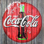 Coca Cola Barn Wood Sign 5 Art Print