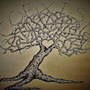 Coexist Love Tree- Vintage Art Print