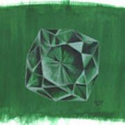 Color Block Green Frenchcut Art Print