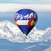 Colorado Balloon And North Arapaho Peak Art Print