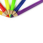 Colored pencils in white background #1 Spiral Notebook by Bianca Kida -  Fine Art America