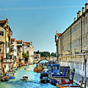Colorful Canal Venice, Italy Art Print
