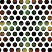 Colorful Dots Pattern - Polka Dots - Pattern Design 5 - Brown, Slate, Grey, Beige, Steel Art Print