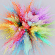 Colorful Powder Explosion Art Print