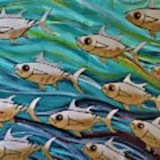 Coloured Water Fish Art Print