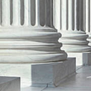 Column Outside U.s. Supreme Court Art Print
