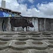 Concrete Bull Art Print