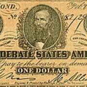 Confederate Dollar Bill Art Print