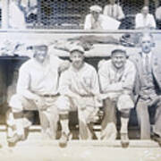 Connie Mack Wplayers In Dugout Art Print