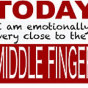 Cool An Funny Saying Middle Finger Art Print