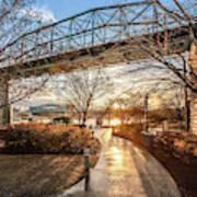 Coolidge Park Path At Sunset Art Print