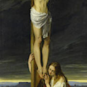 Crucifixion With Mary Magdalene Kneeling And Weeping, 1827 Art Print