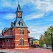 Csx Train At Point Of Rocks Train Station Maryland Art Print