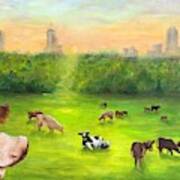 Curious Cow Art Print