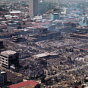 Damage Done To Managua After Earthquake Art Print