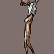 Dancer In Beige Art Print