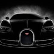 Bugatti Veyron Vitesse In Black Art Print