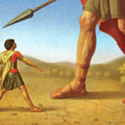 David And Goliath Art Print