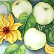 Delicious White Apples Art Print