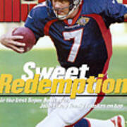 Denver Broncos Qb John Elway, Super Bowl Xxxii Sports Illustrated Cover Art Print