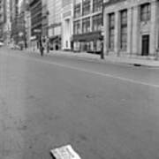 Deserted Street Scene After Initial Art Print