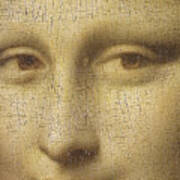 Detail Of The Mona Lisa By Da Vinci Art Print