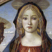 Detail Of The Virgin & Child W Saint John & Angel Sandro Botticelli 1490 Art Print