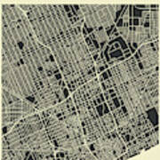 Detroit Map 3 Art Print