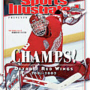 Detroit Red Wings Goalie Dominik Hasek, 2002 Nhl Stanley Sports Illustrated Cover Art Print