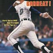 Detroit Tigers Alan Trammell, 1984 World Series Sports Illustrated Cover Art Print