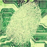 Digital Fingerprint Art Print