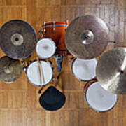 Drum Kit From Above Art Print