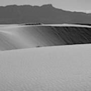 Dunes And Mountains #4143 - White Sands National Monument, New Mexico Art Print