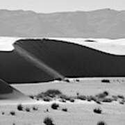 Dunes And Mountains #4146 - White Sands National Monument, New Mexico Art Print