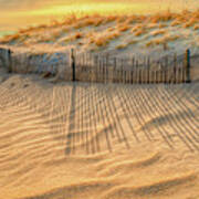 Early Morning Shadows At The Sand Dune Art Print