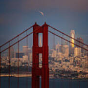 Eclipse Over Golden Gate Bridge Art Print