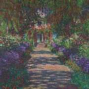 Eine Allee In Monets Garten In Giverny Art Print