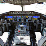 El Al Boeing 787-9 Dreamliner Cockpit Art Print
