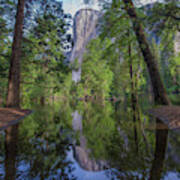 El Capitan From Merced River, Yosemite National Park, California Art Print