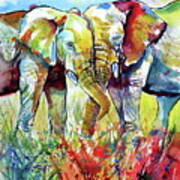 Elephant Love Art Print