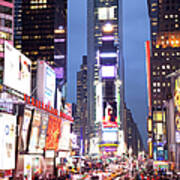 Elevated View Of Times Square Art Print