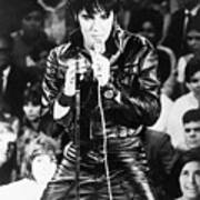 Elvis Presley Performing In Comeback Art Print